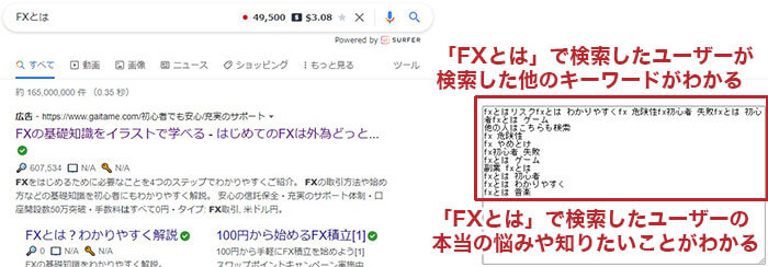 Extract People also search phrases in Google